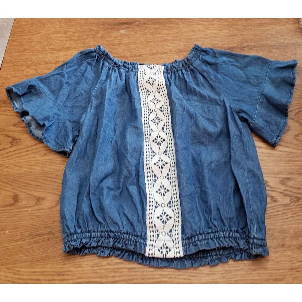 Justice Size 8 Chambray Top